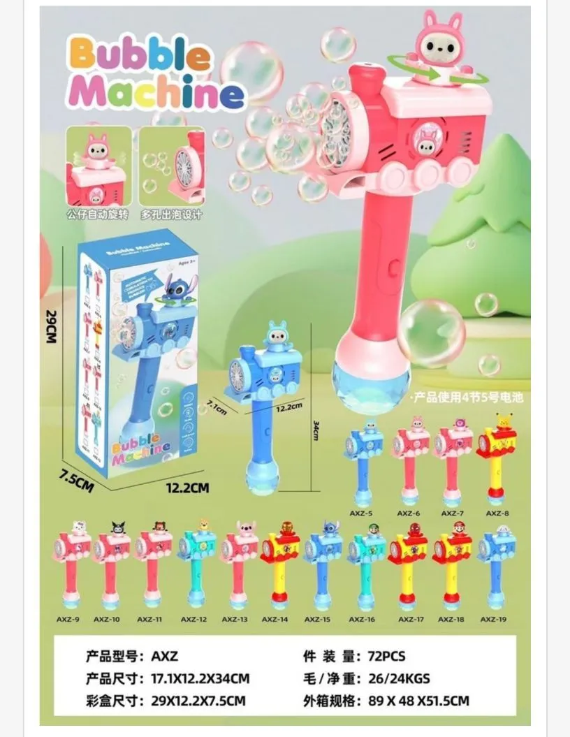 Pistolet do Baniek Mydlanych Bubble Machine Różowy