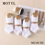 Skarpetki damskie białe z motywem motyla NO: LN-102