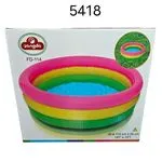 Basen dmuchany FD-114 114x25cm Fangda kolorowy 3-ringowy
