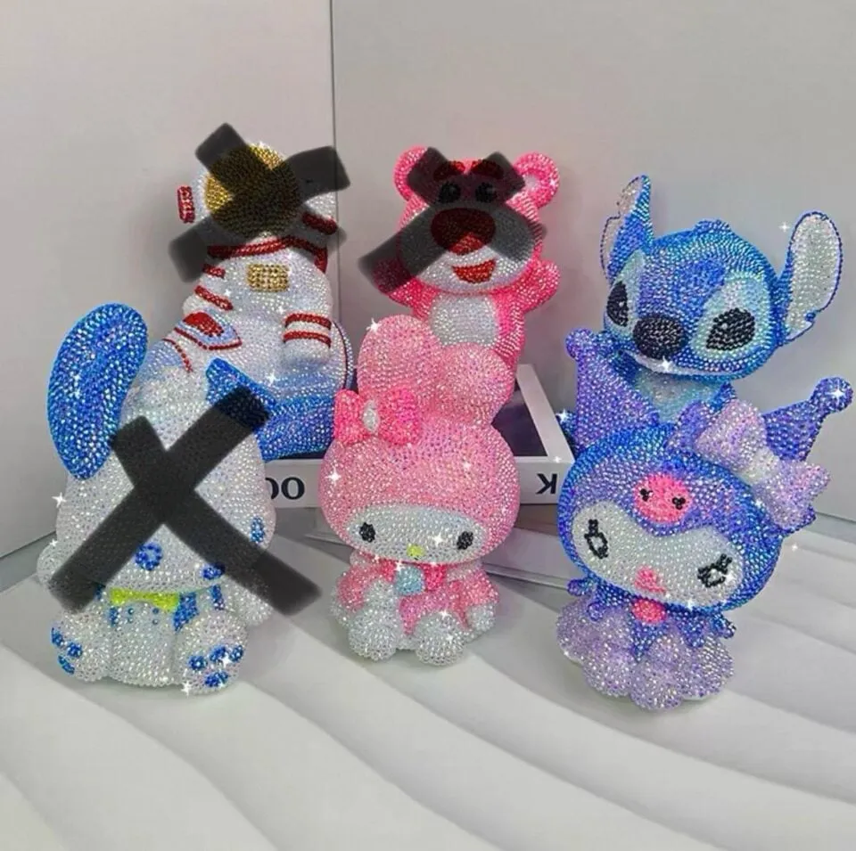 Zabawka DIY Diamentowe Figurki z Kryształkami Mix 12szt
