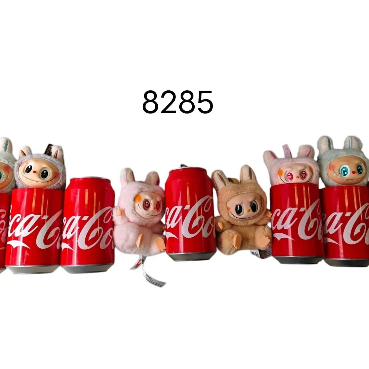Labubu Coca-Cola bez pudełka - Pluszowa figurka w puszce, 12 szt.