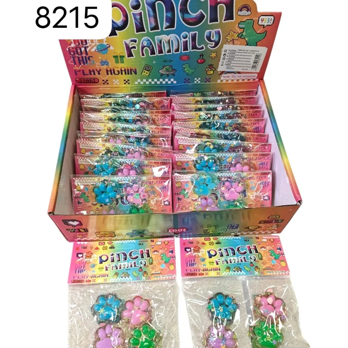 Gniotki Łapki Mały Pinch Family z Brokatem, 20 szt.