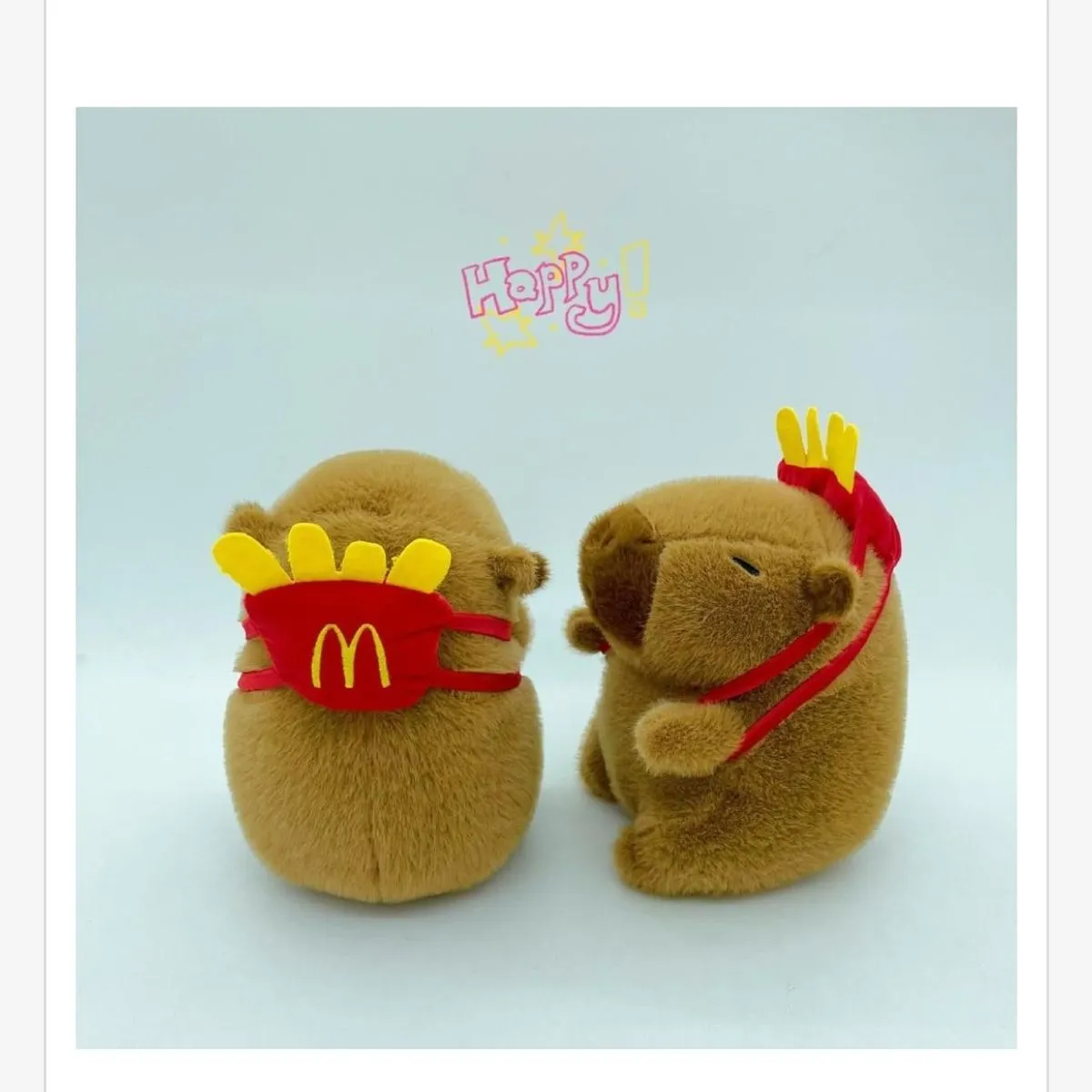 Maskotka Pluszowa Kapibara z Plecakiem Frytki McDonald's