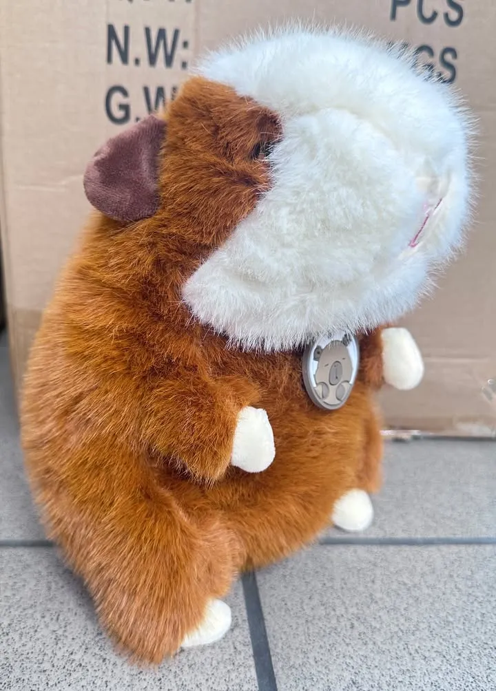 Maskotka Pluszowa Kapibara 30cm Puszysta Brązowo-Biała