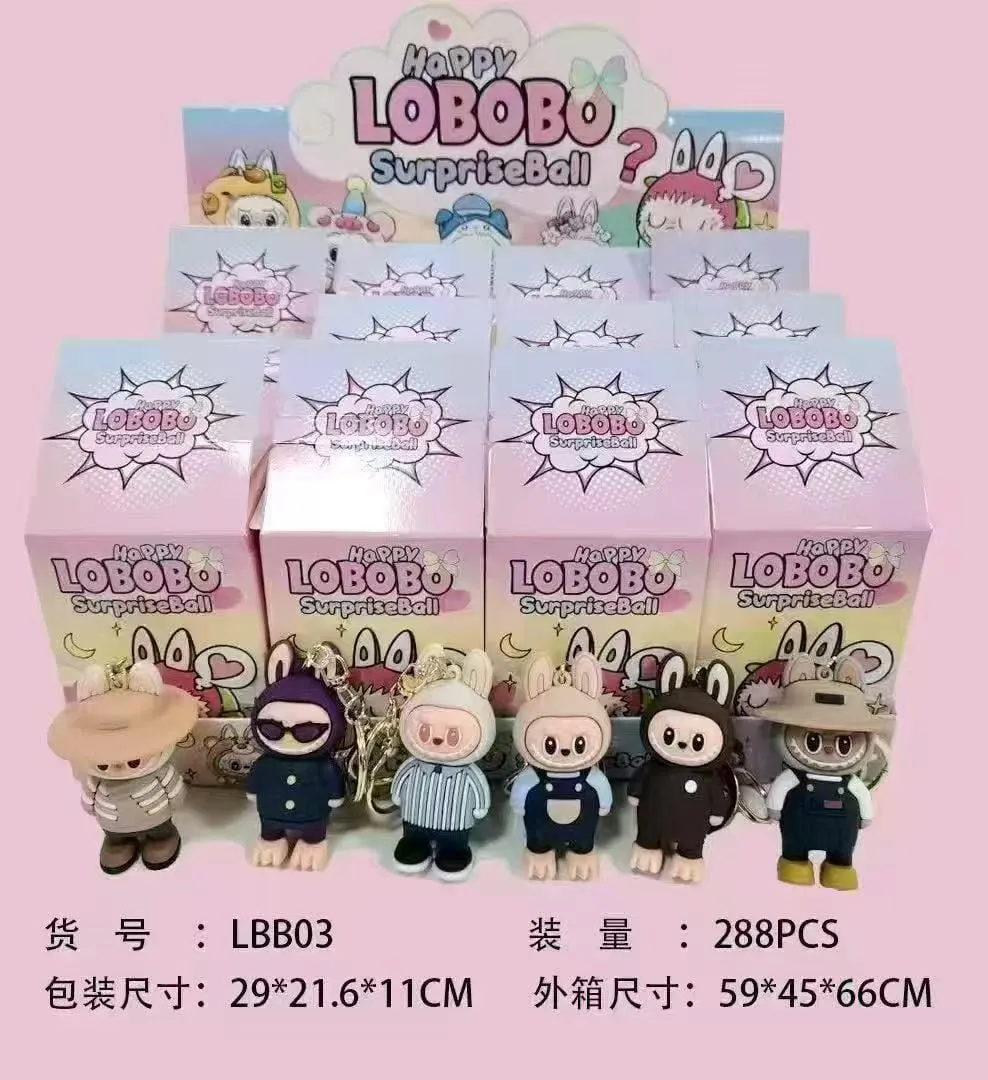 Brelok Figurka Unboxing Labubu Happy Lobobo Niespodzianka 12 szt