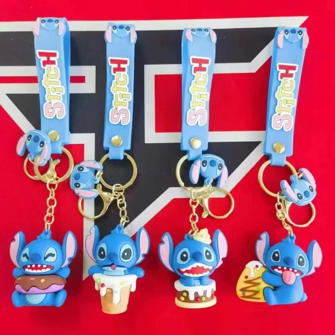 Brelok do Kluczy Stitch - Figurka 3D z Paskiem Silikonowym