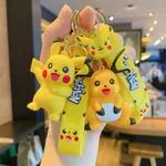 Brelok do Kluczy Pikachu z Paskiem Silikonowym 3D - 12 szt.