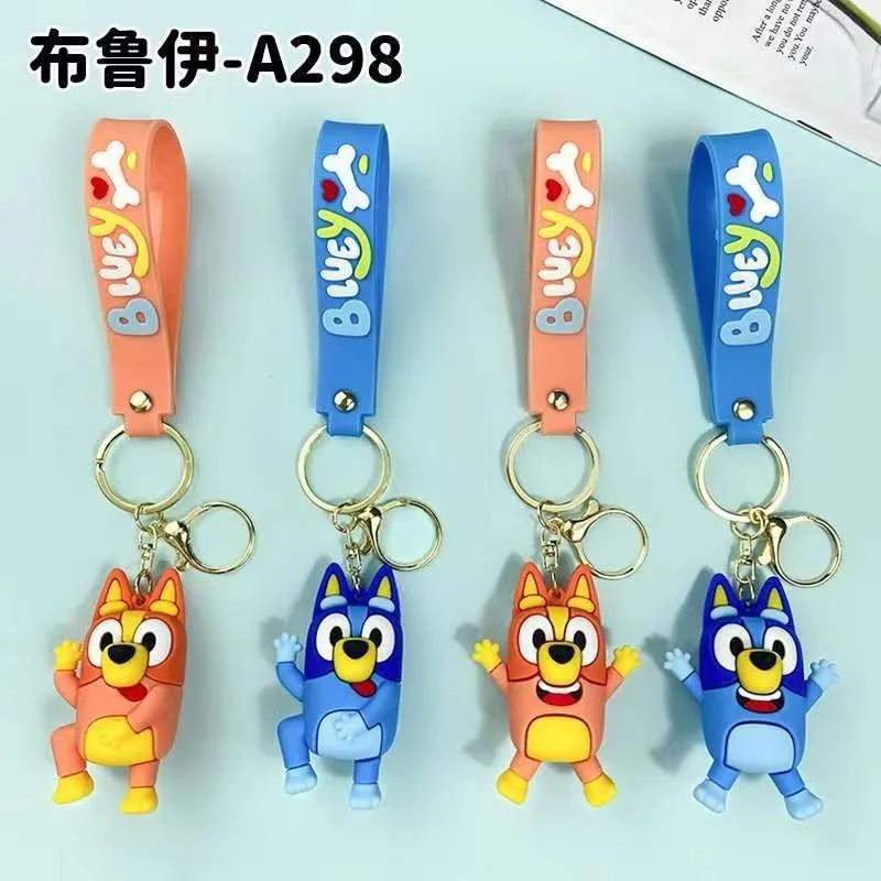 Brelok do Kluczy Bluey i Bingo Silikonowy z Paskiem 12 szt.