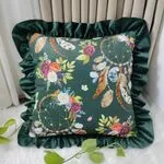 Poszewki dekoracyjne 40x40cm zielone z dreamcatcher