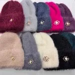 Czapki damskie futrzane beanie 12 kolorów