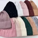 Czapki damskie beanie prążkowane różne kolory