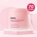 KOEC PDR Pink Collagen Toning Gel Toner Pad 70 szt 100ml