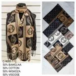Szaliki damskie 50% bawełna 50% wiskoza wzór Gucci