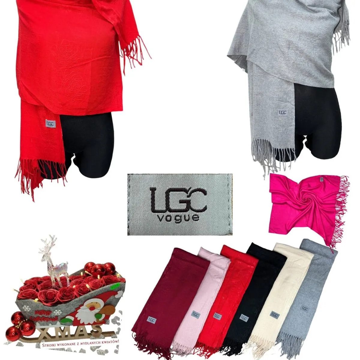 Szaliki damskie LGC Vogue różne kolory