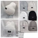 Czapki damskie beanie 60% wiskoza 40% angora