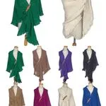 Szaliki damskie poncho szyte 80% akryl 20% wełna S22431