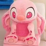 Maskotka Stitch z kocykiem różowa