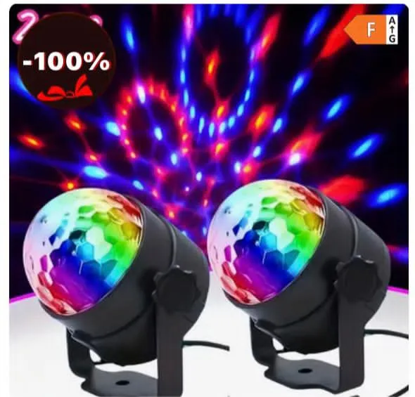 Lampki Kula Disco na Prąd RGB