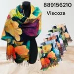 Szaliki damskie Viscocоза wzorzyste, 12 szt/opak.