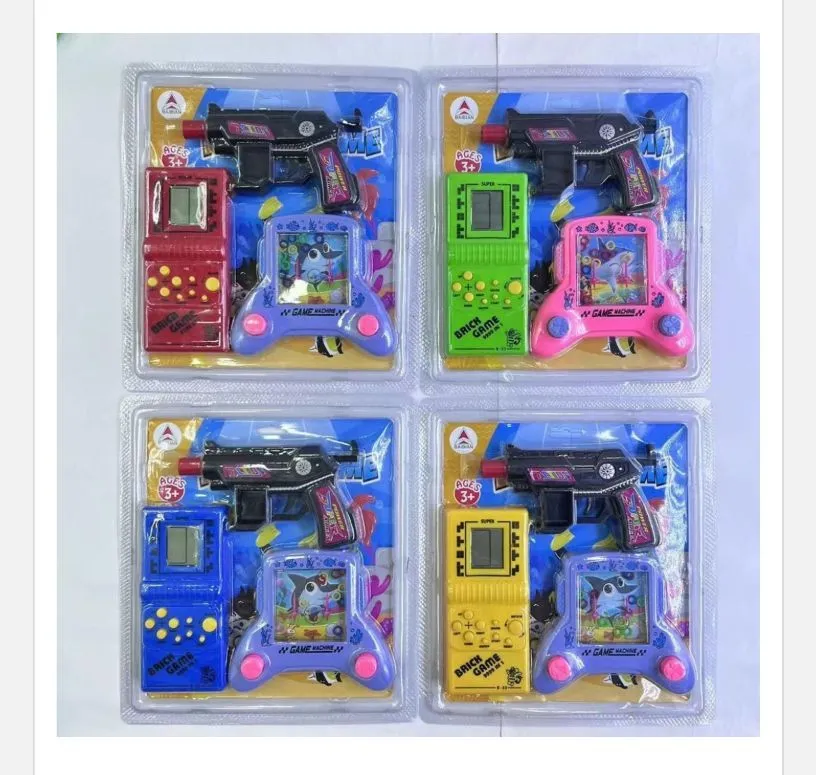 Konsola Gra Gun Shooter z ekranem LCD, zestaw 4 szt