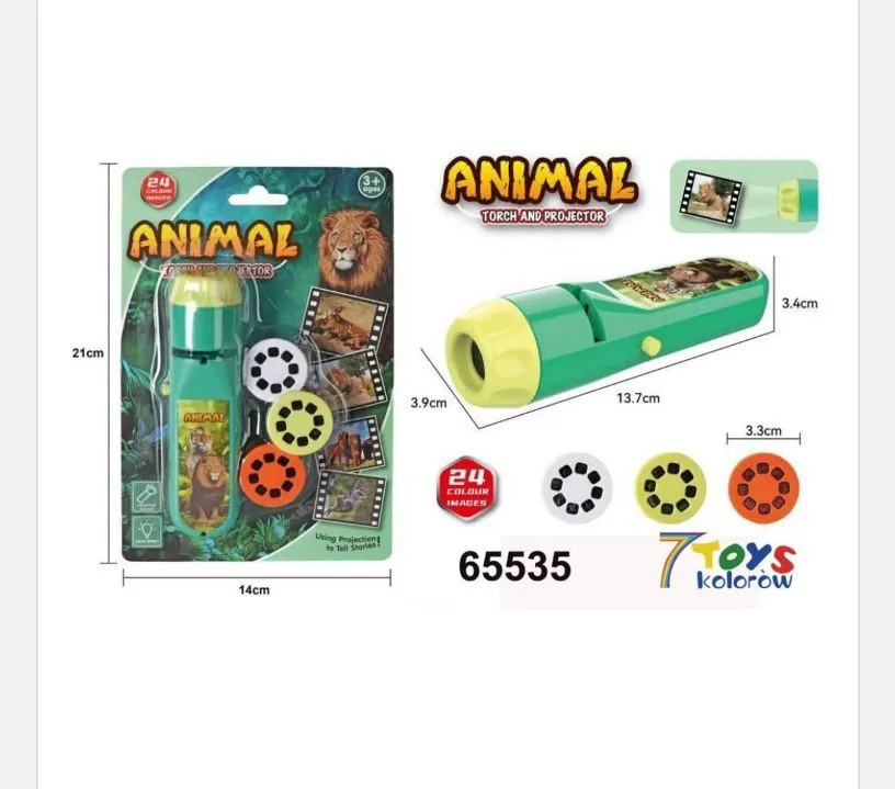 Zabawka Latarka Projekcyjna Animal Touch z Filmami