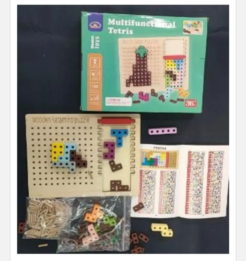 Zabawka logiczna Multifunkcjonalny Tetris drewniana