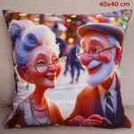 Poszewka drukowana Babcia i Dziadek 40x40 cm