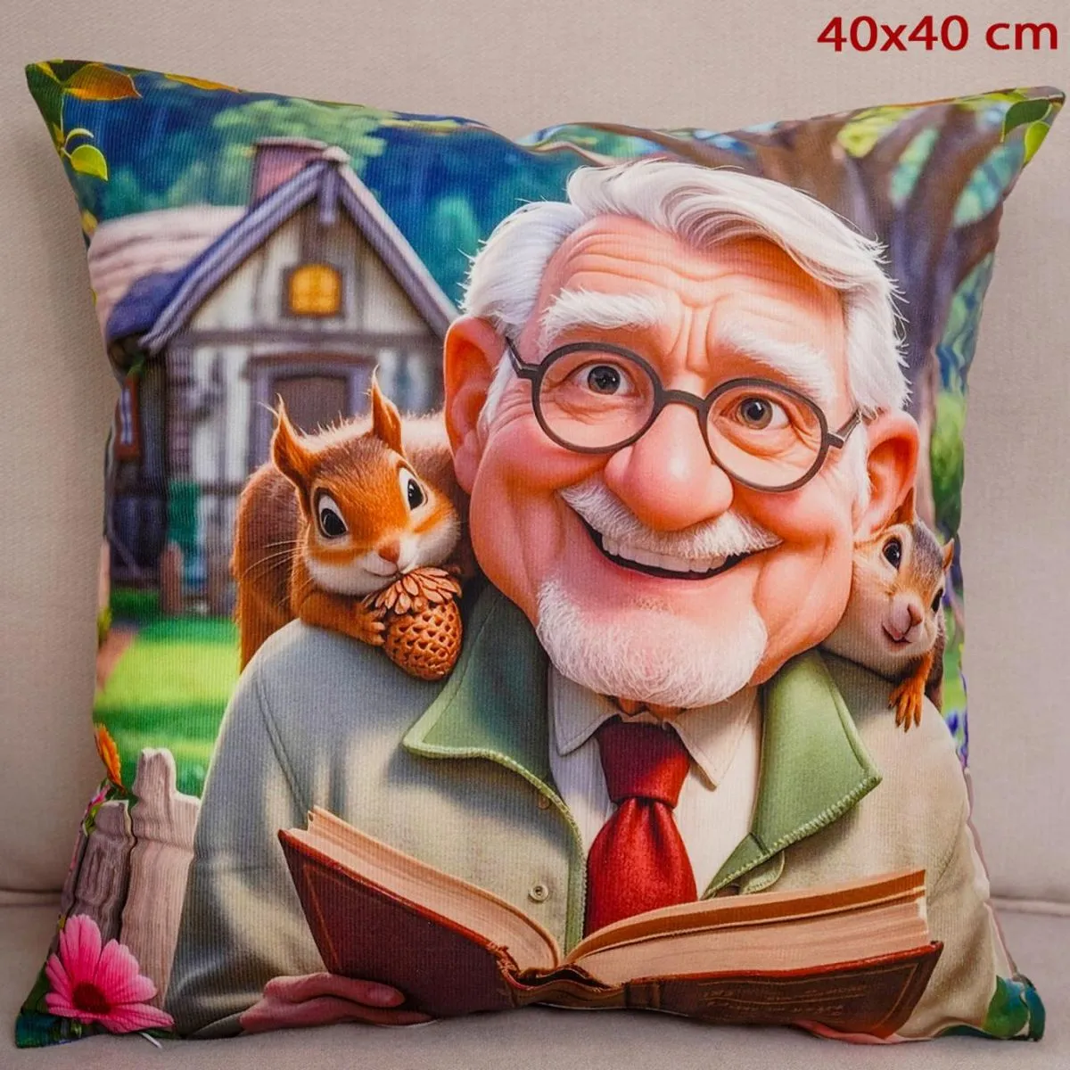 Poszewka drukowana Babcia & Dziadek 40x40 cm