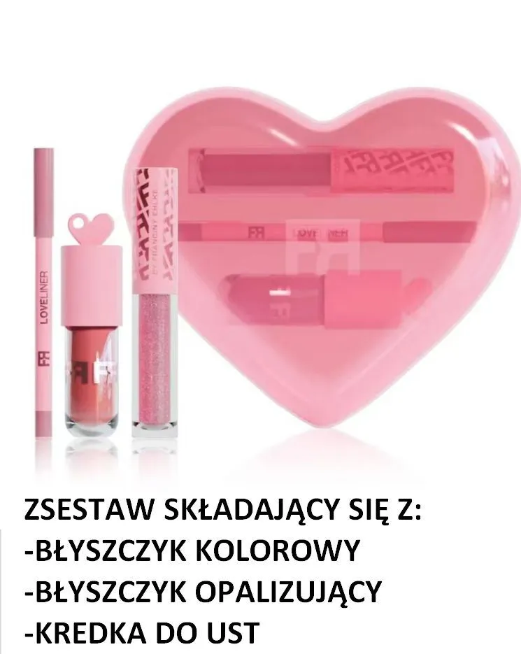 Zestaw kosmetyków do makijażu: błyszczyki i kredka 12 szt