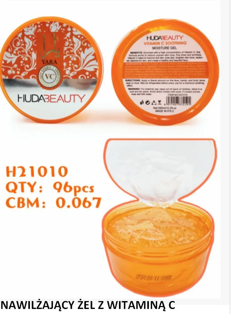 Nawilżający Żel do Twarzy YARA Huda Beauty Vitamin C