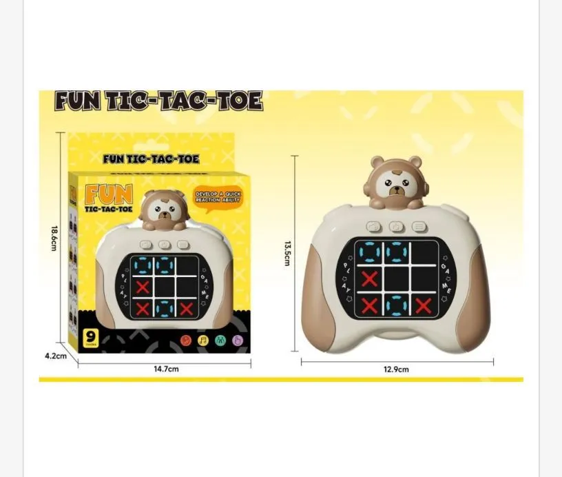Gra planszowa Fun Tic-Tac-Toe z misiem 14x13,5 cm