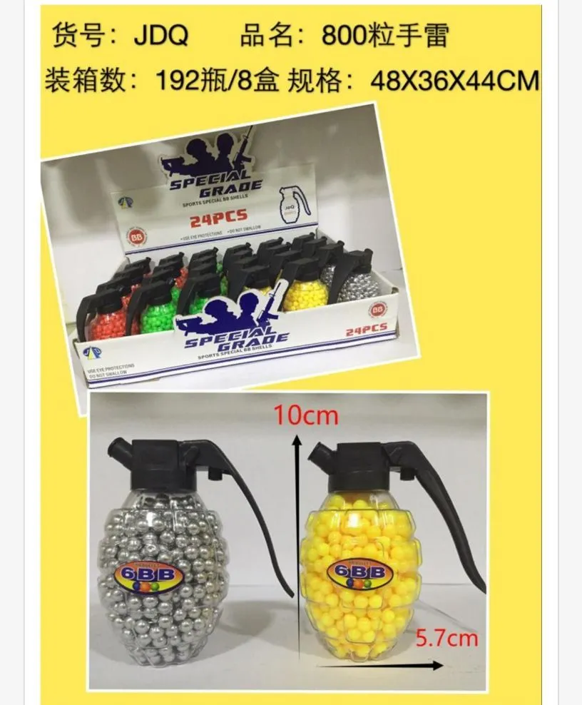 Zabawki Kulki Plastikowe do Speed Grenade 800PCS