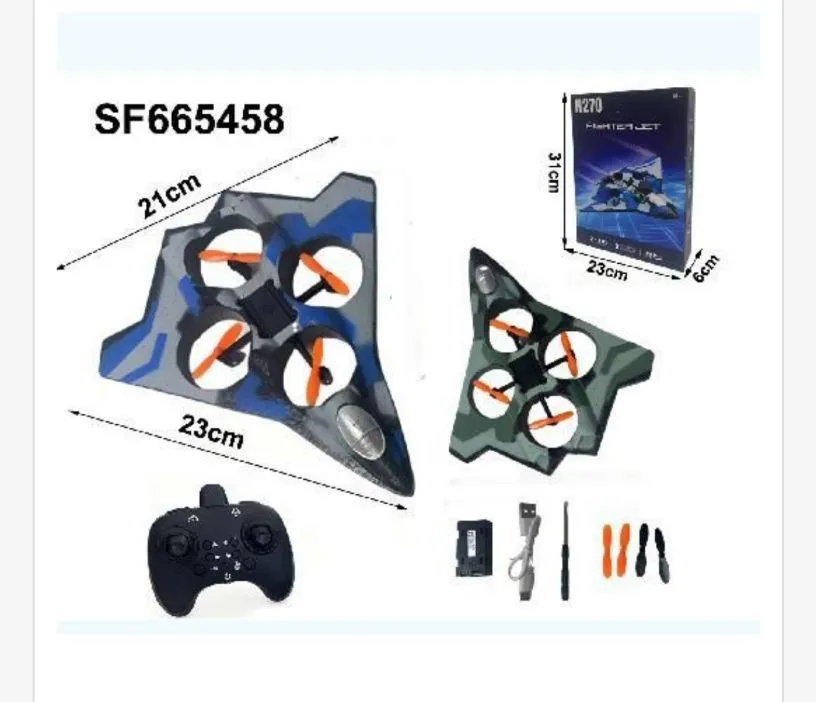 Mini dron Fighter Jet zdalnie sterowany 23x21cm SF665458