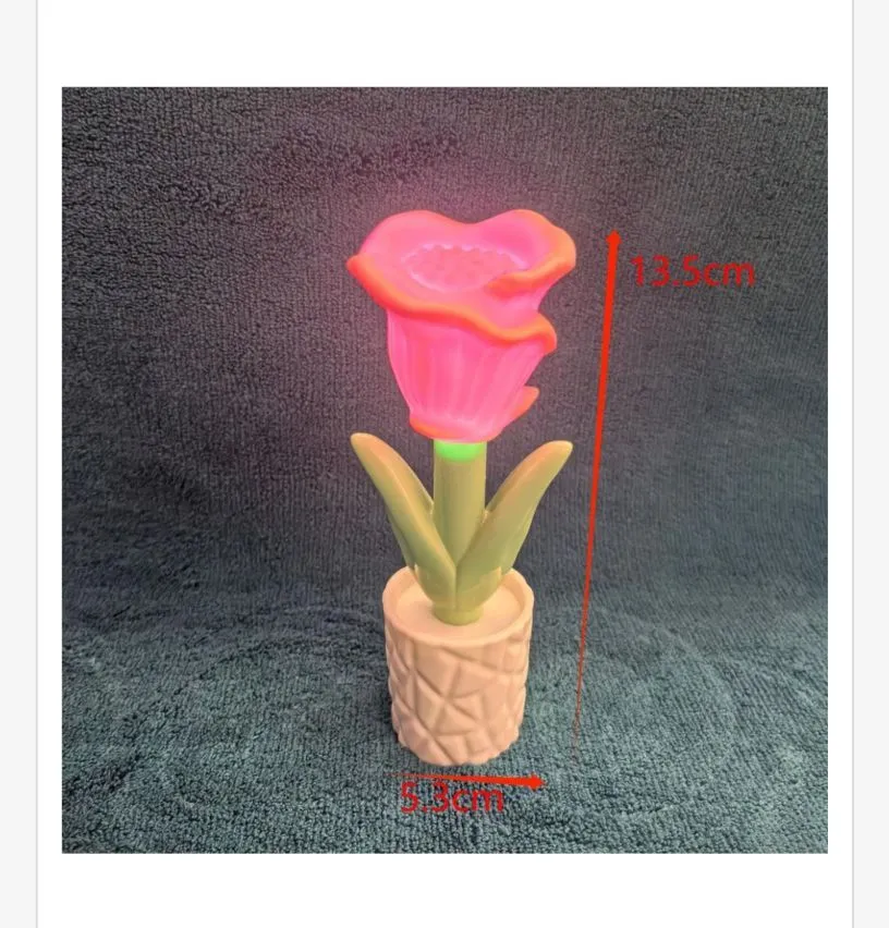 Lampki LED Kwiaty Różowe 13cm