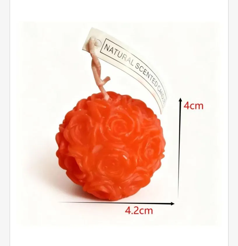 Świeczka Natural Scented 4x4,2cm pomarańczowa róża