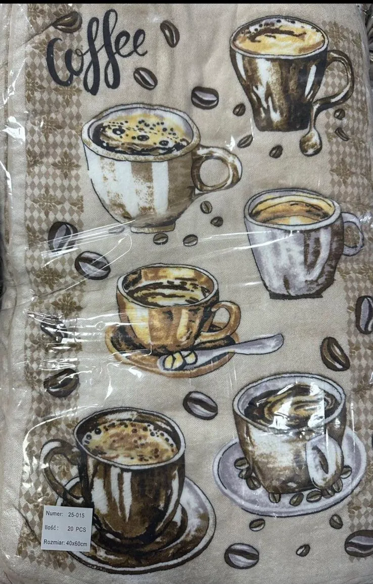 Ręczniki Mikrofibra 40/60 Coffee Print