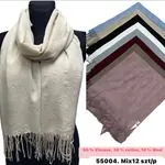 Szaliki damskie mieszane 60% wiskoza, mix 12 szt