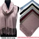 Szaliki damskie mix 12 szt 60% wiskoza 30% bawełna 10% wełna