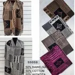 Szaliki damskie wzorzyste 50% bawełna 50% wiskoza 55059
