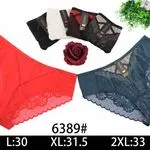 Majtki damskie koronkowe L:30 XL:31.5 2XL:33 cm 6389