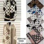 Szaliki damskie Mix 12 szt 70% wiskoza 30% wełna
