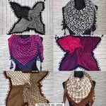 Chusty damskie wzór paisley mix kolorów