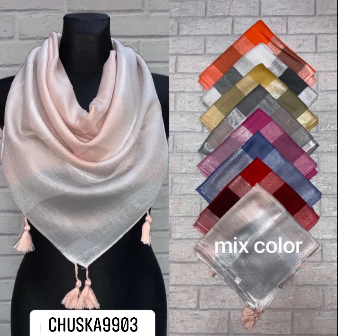 Szaliki damskie Chuska A9030 mix kolorów