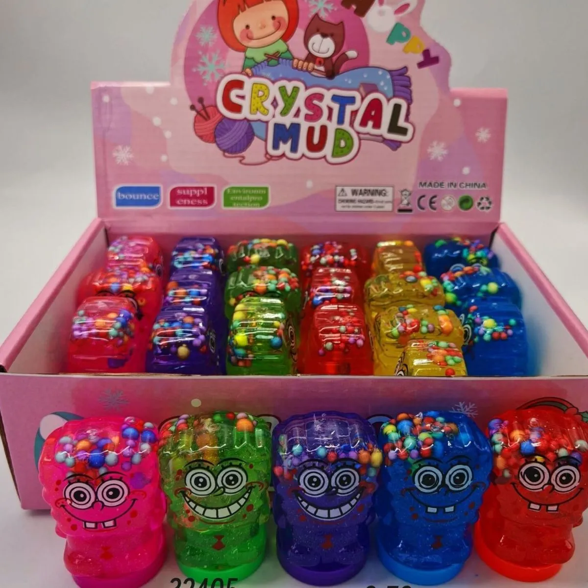 Zabawki Crystal Mud - slime z kulkami, 24 szt w opakowaniu