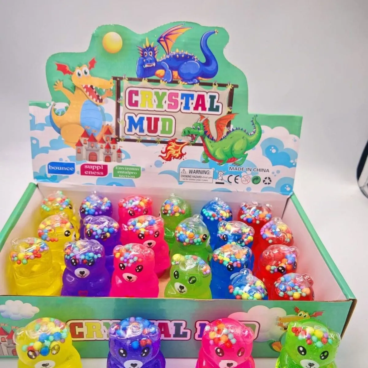 Zabawki Crystal Mud - kolorowe kulki z błyszczącym slime
