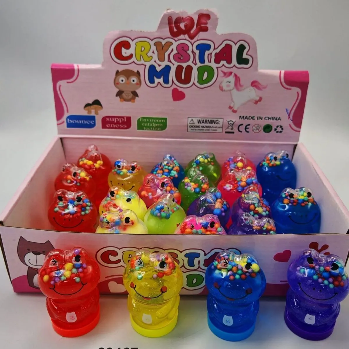 Zabawki Crystal Mud - kolorowe kulki slime w słoiczkach
