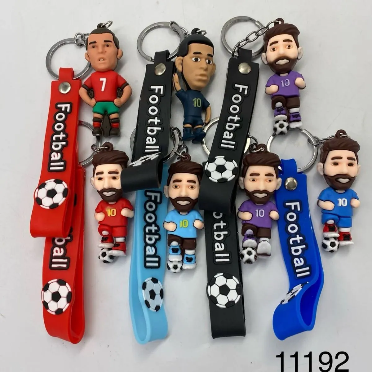 Breloki piłka nożna Ronaldo Messi figurki PVC
