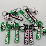 Brelok Zabawkowy Panda Happy Zielony/Czarny