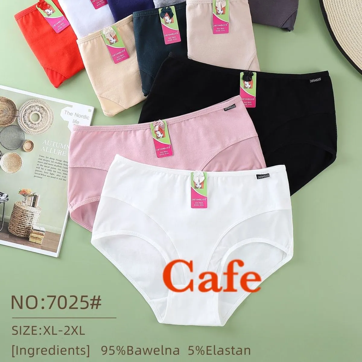 Majtki damskie Cafe Dorimodes S-XL 95% bawełna 5% elastan