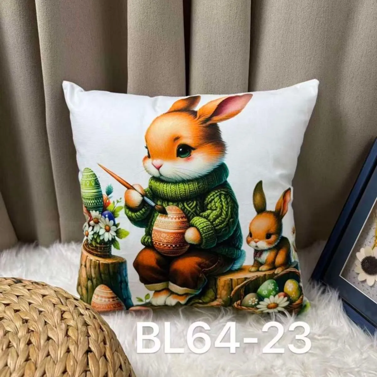 Poszewki na poduszkę 40x40 cm z królikami BL64-23